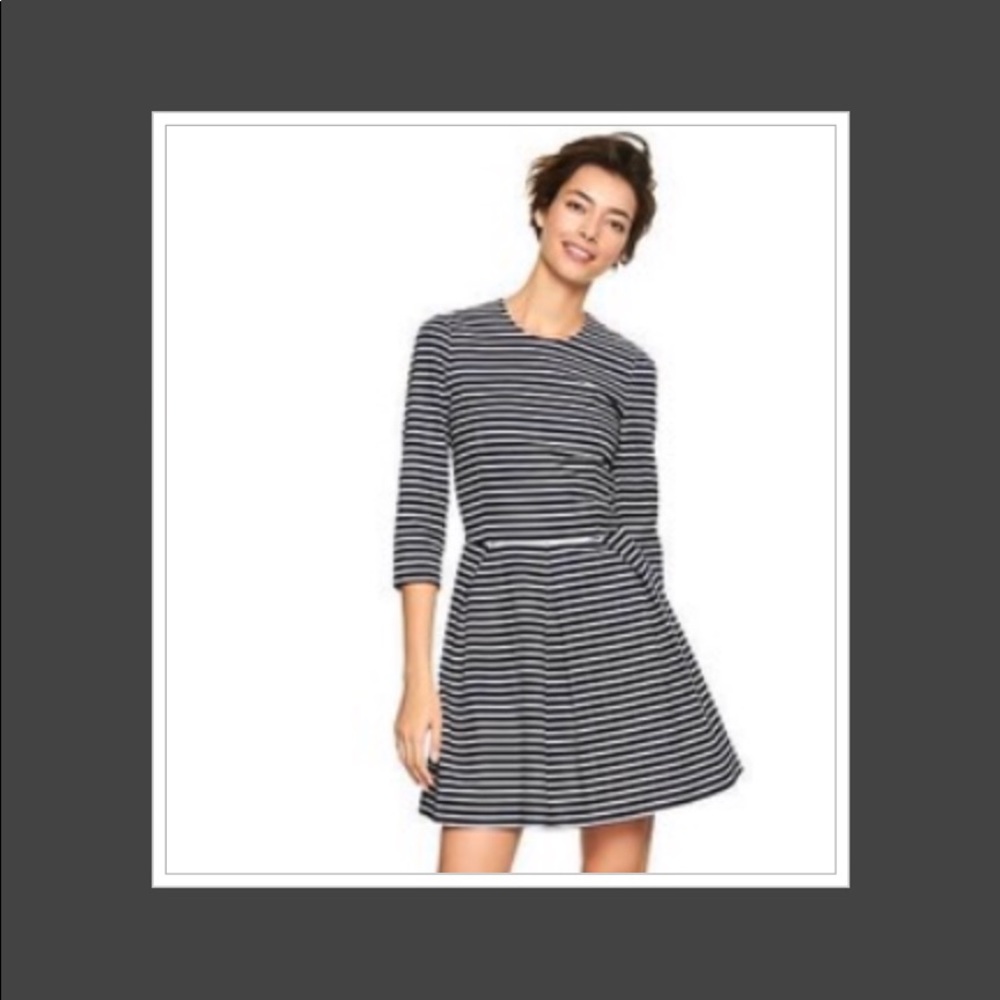 GAP Fit and Flare Striped Dress.